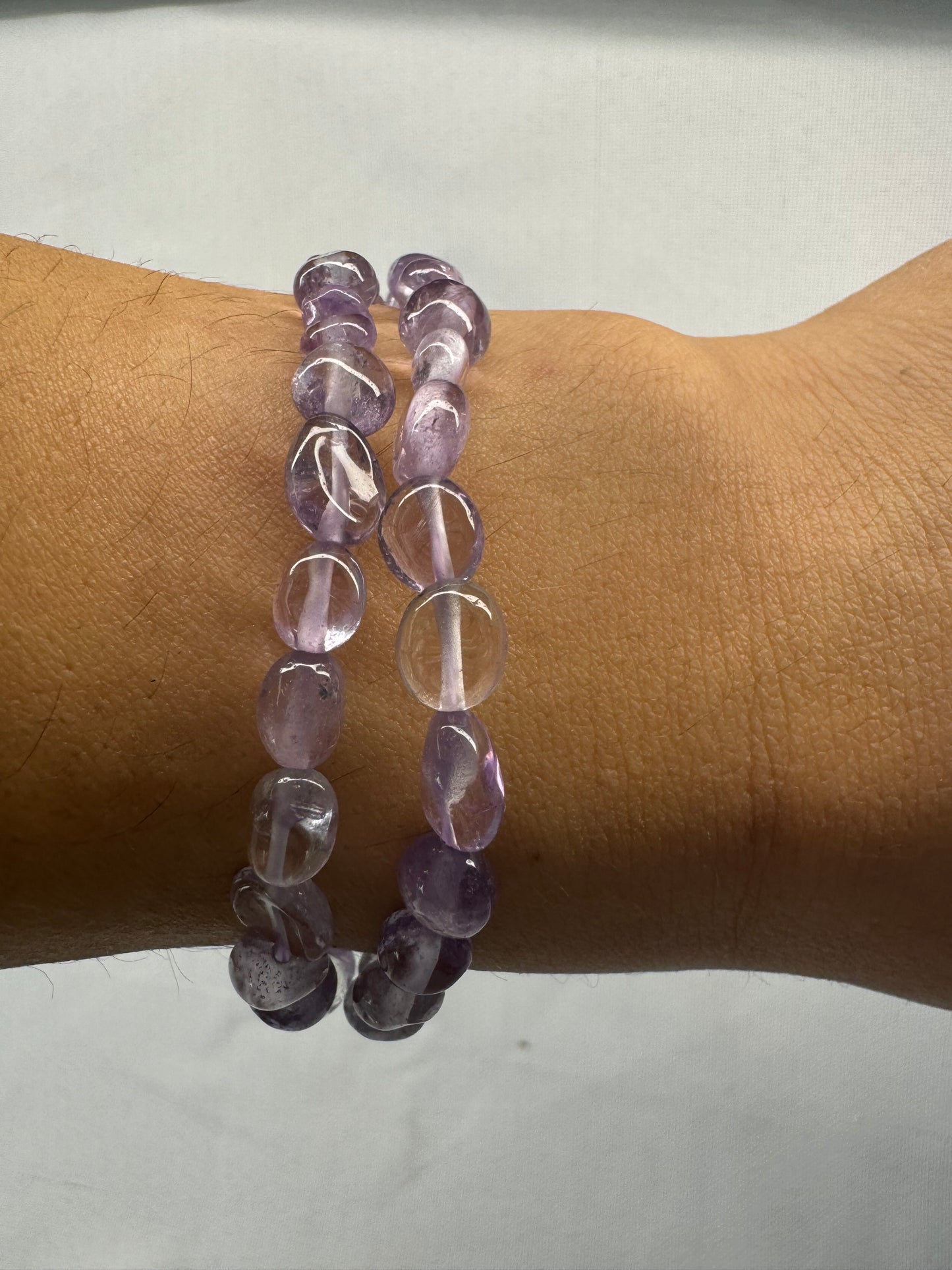 Light Amethyst Pebble Bracelet