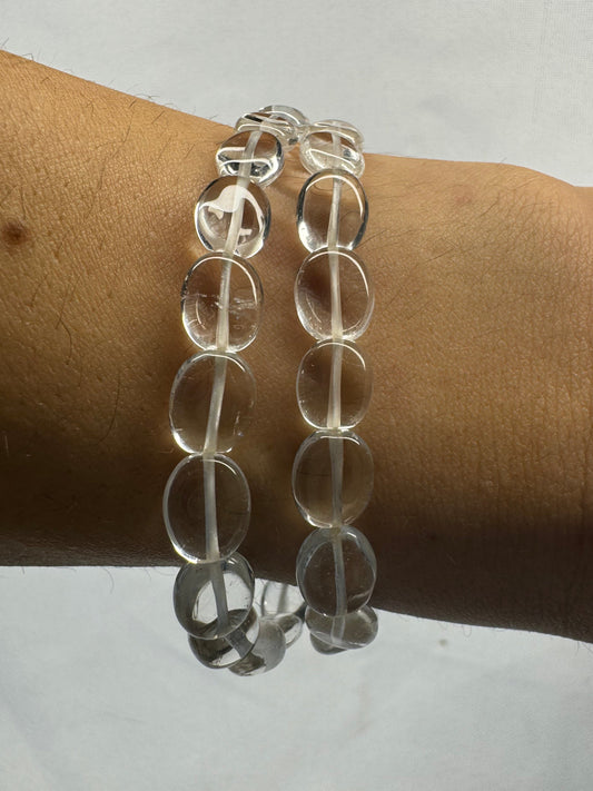 Clear Quartz Pebble Bracelet