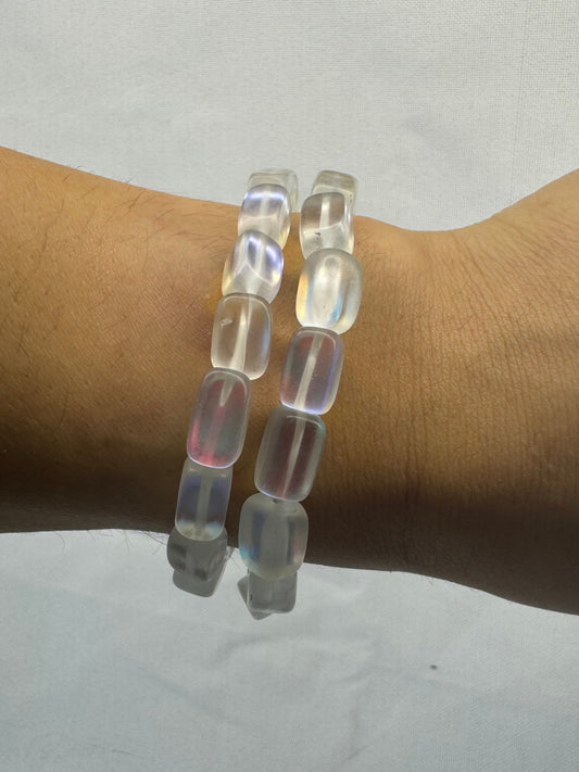 Rainbow Moonstone Bracelet (Man-made)