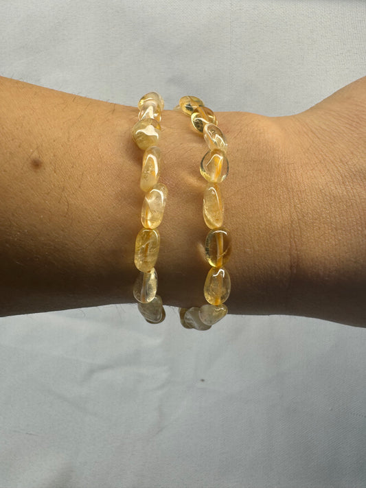 Citrine Pebble Bracelet