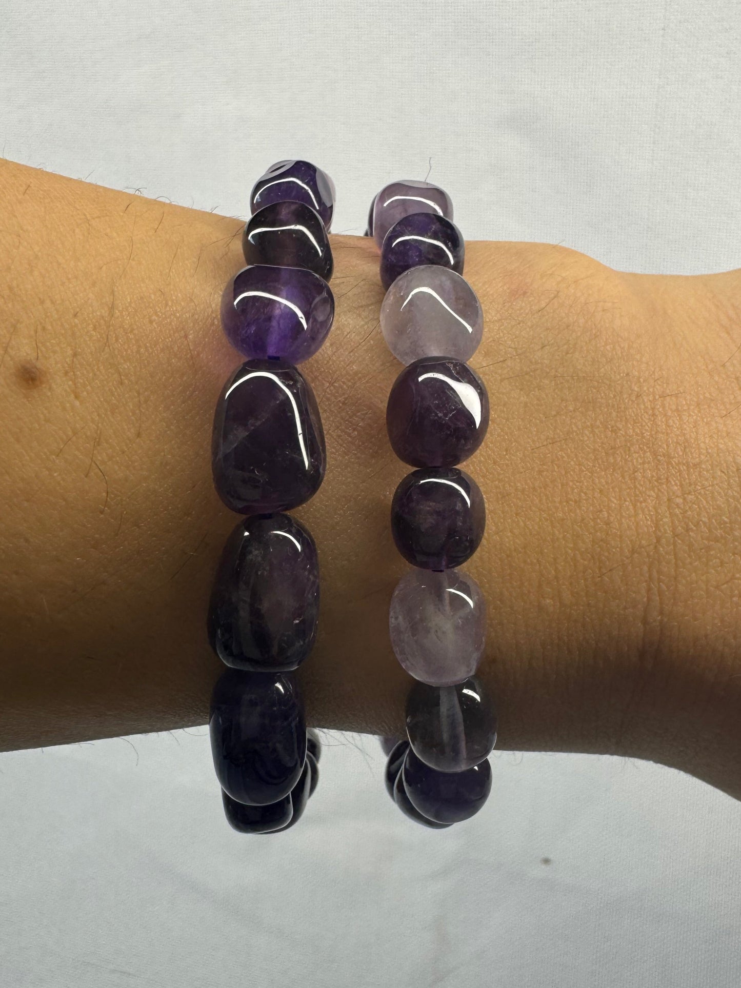 Dark Amethyst Pebble Bracelet