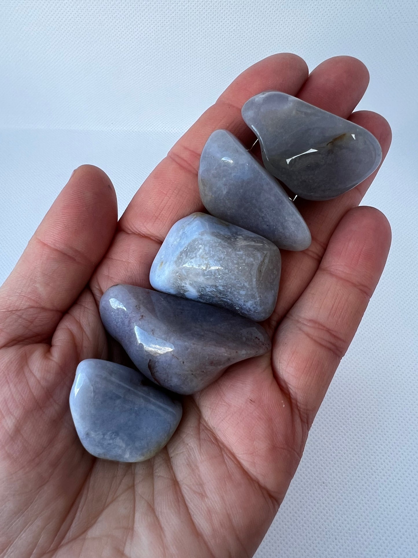 Blue Chalcedony Tumbled Stone