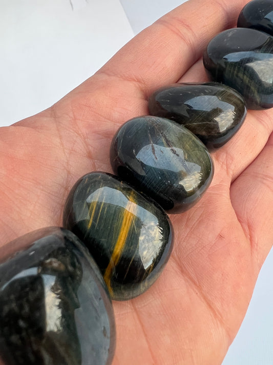 Blue Tiger Eye Tumbled Stone