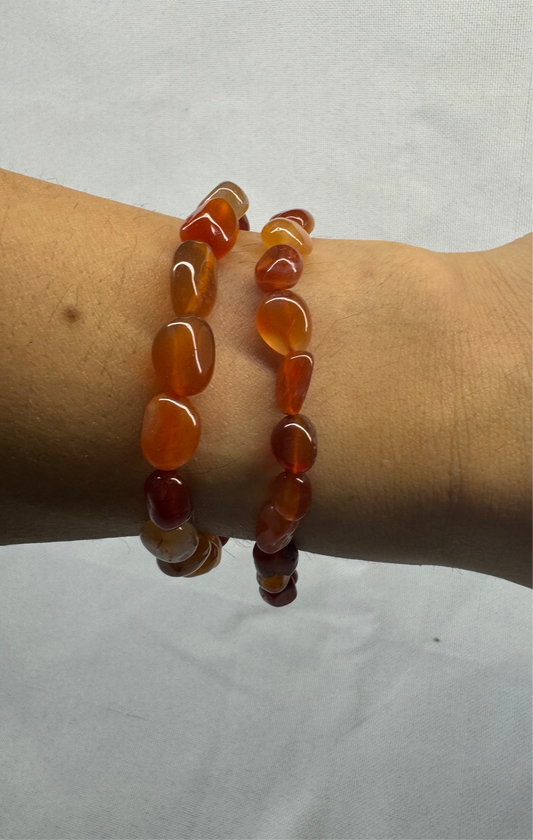 Carnelian Pebble Bracelet