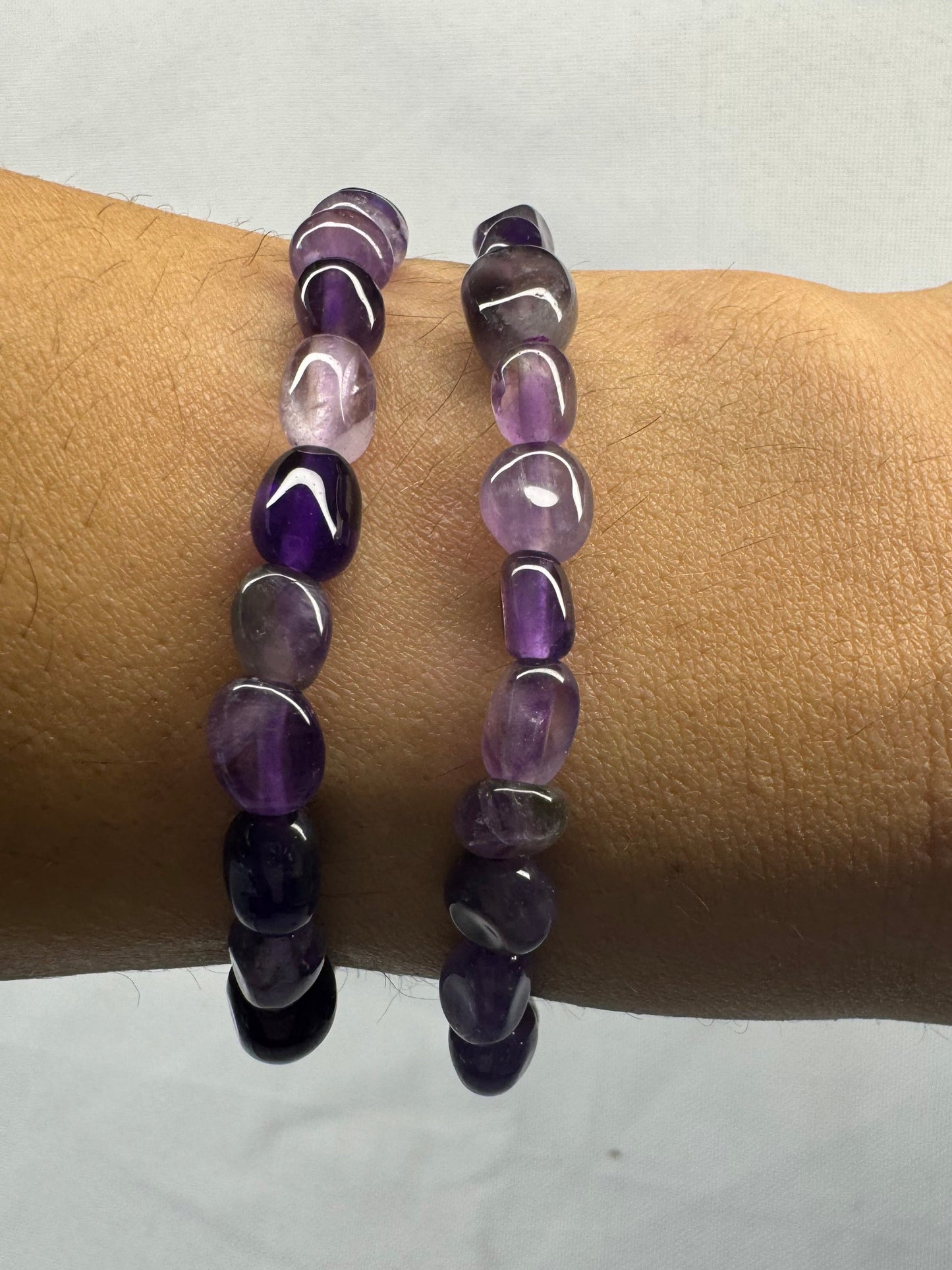 Dark Amethyst Pebble Bracelet