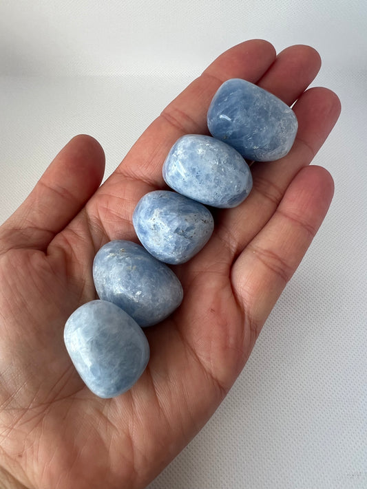 Blue Calcite Tumbled Stone