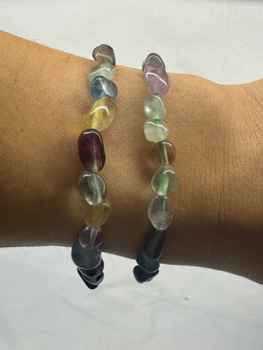 Fluorite Pebble Bracelet