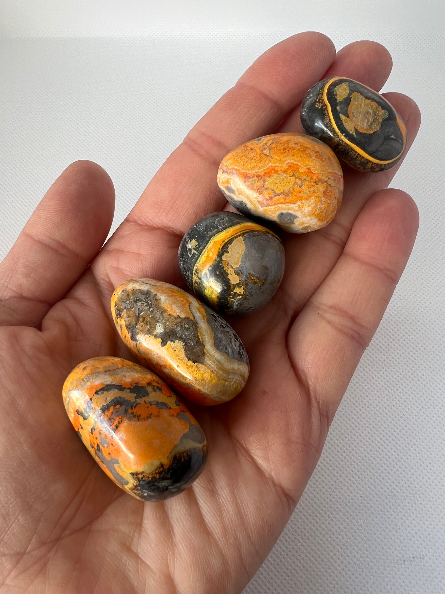 Bumble Bee Jasper Egg Tumbled Stone