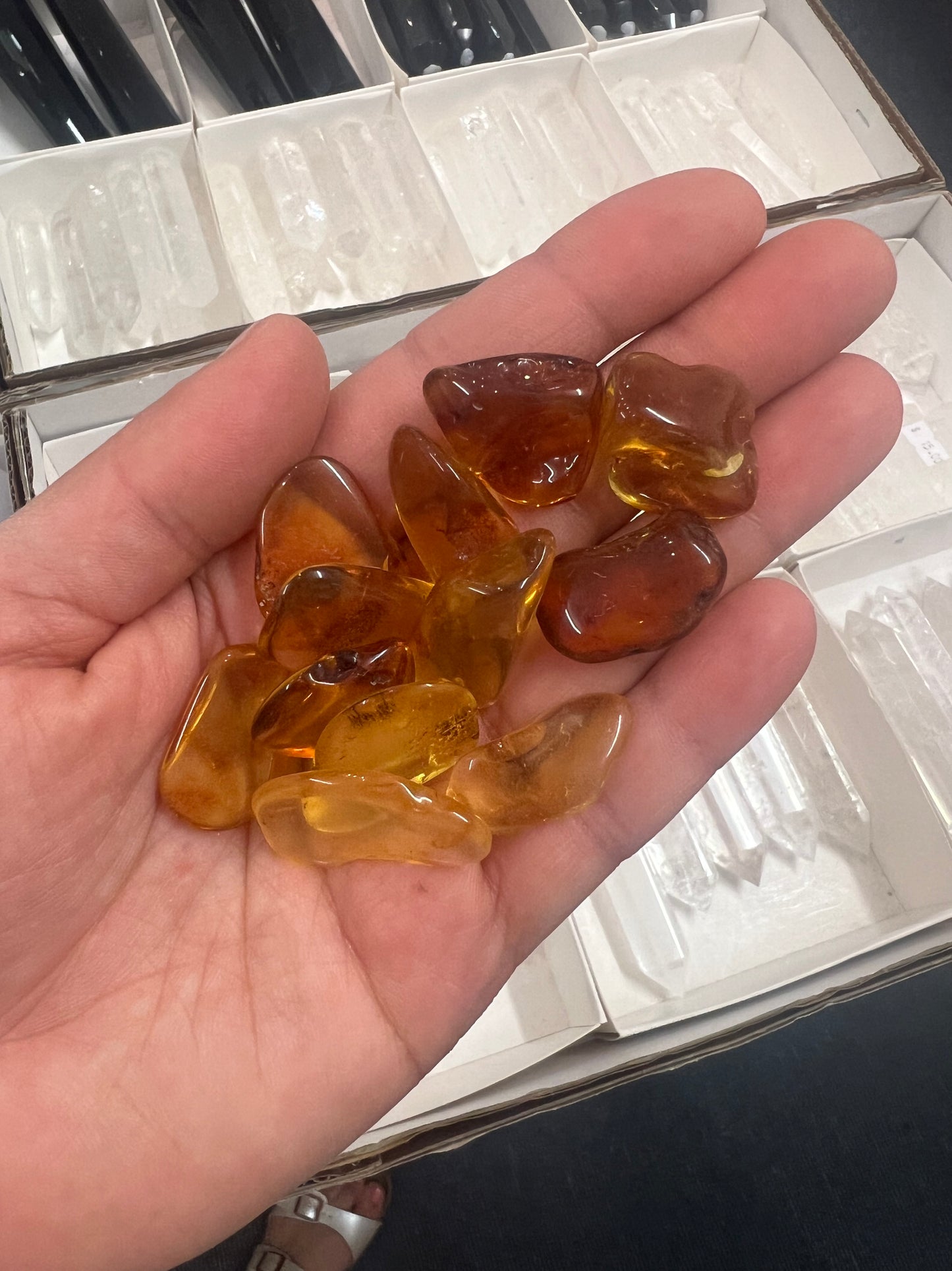 Amber Tumbled Stone