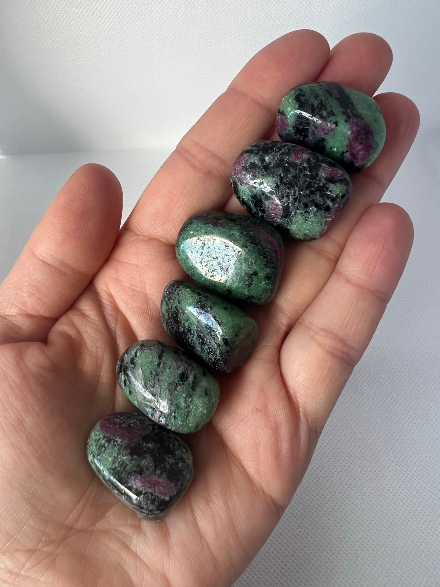 Ruby in Zoisite Tumbled Stone