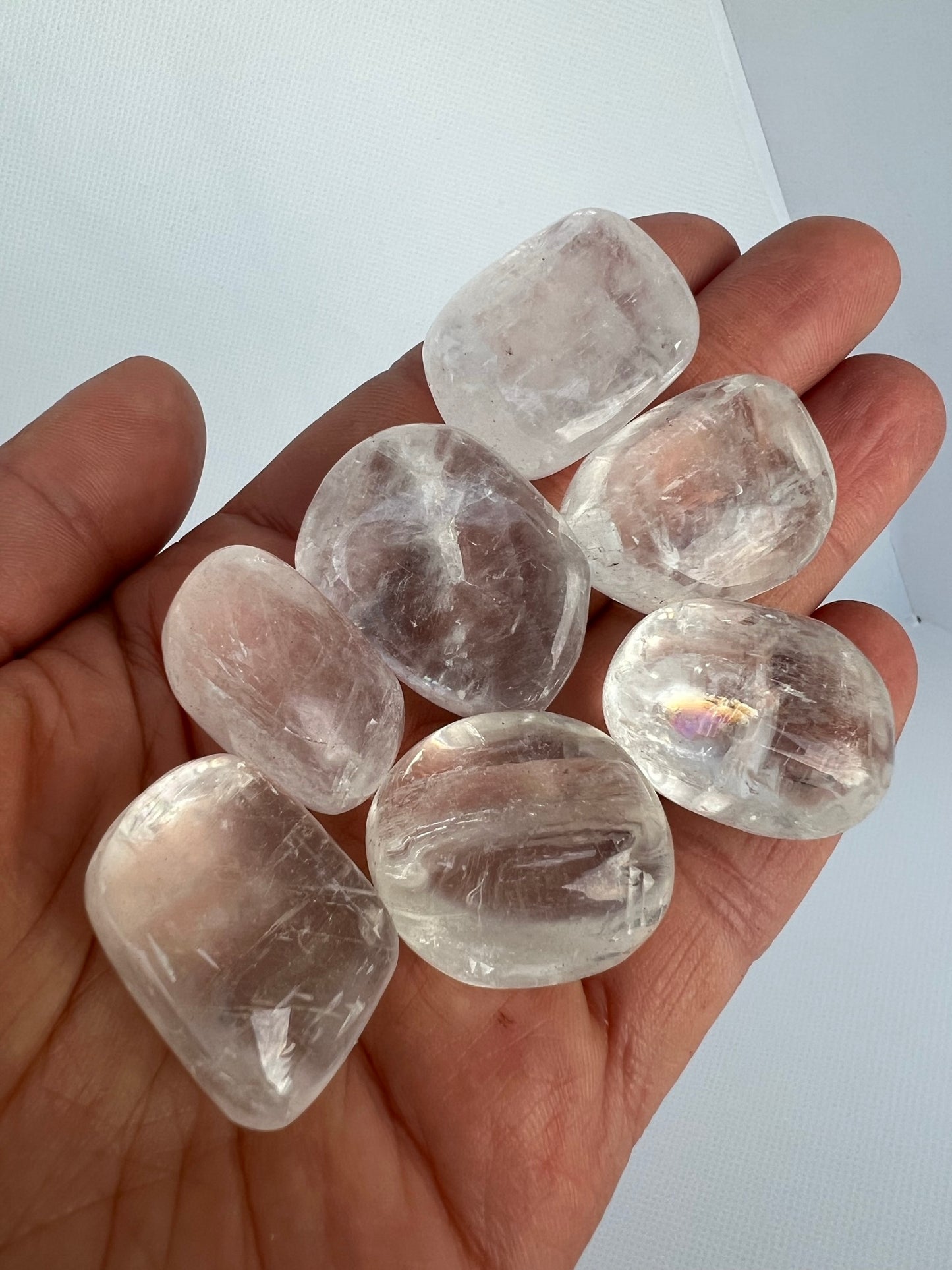 White Calcite Tumbled Stone