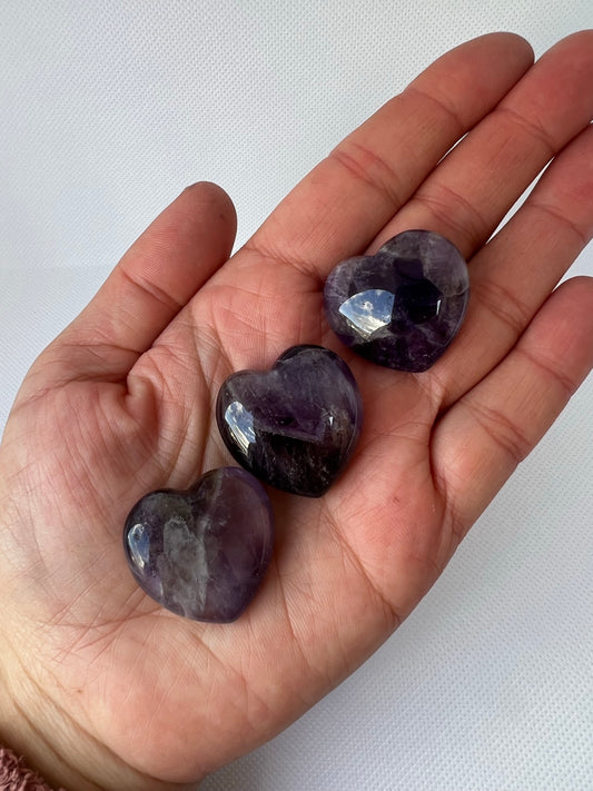 Chevron Amethyst Heart