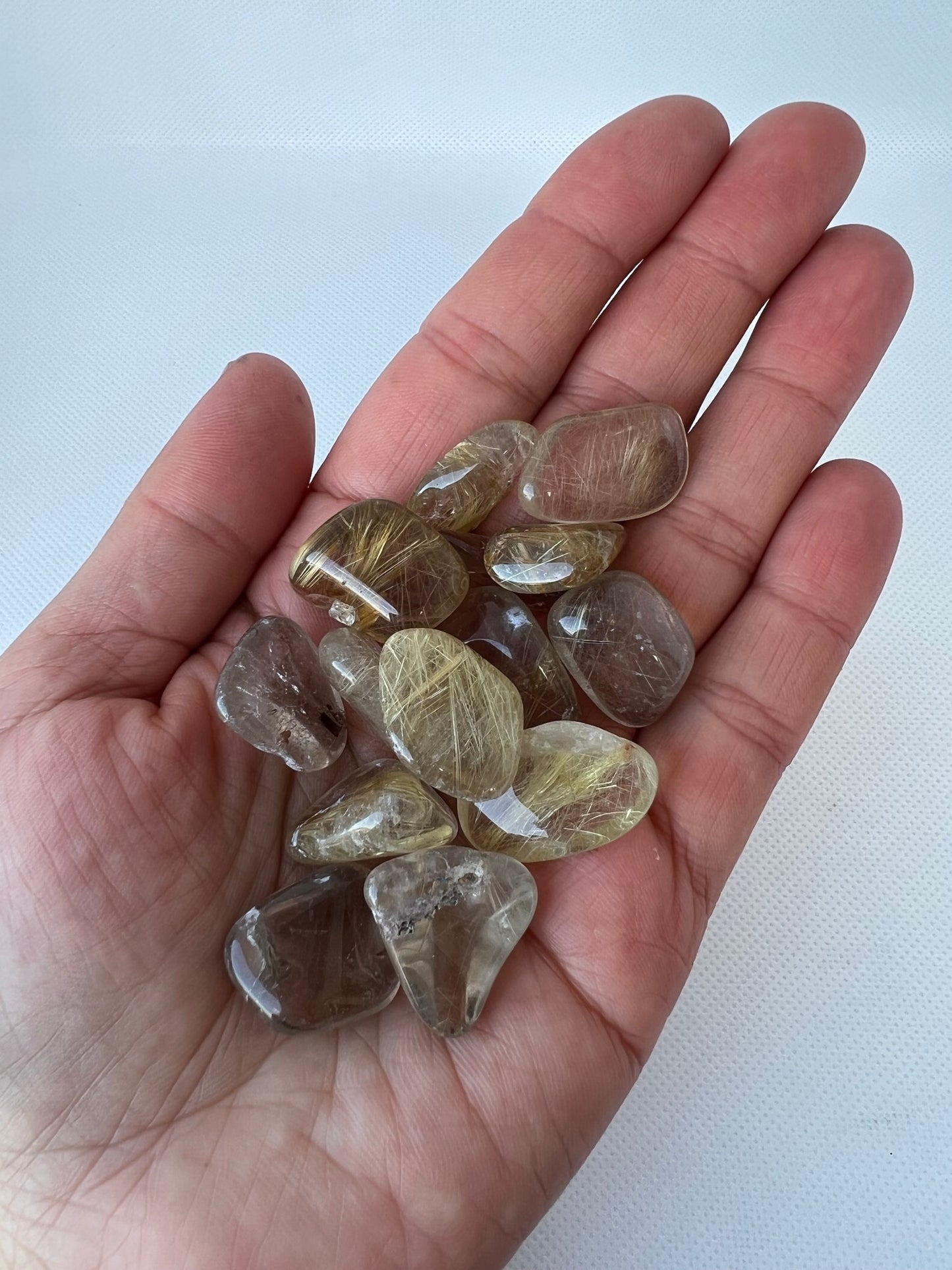 Gold Rutilated Quartz Tumbled Stone